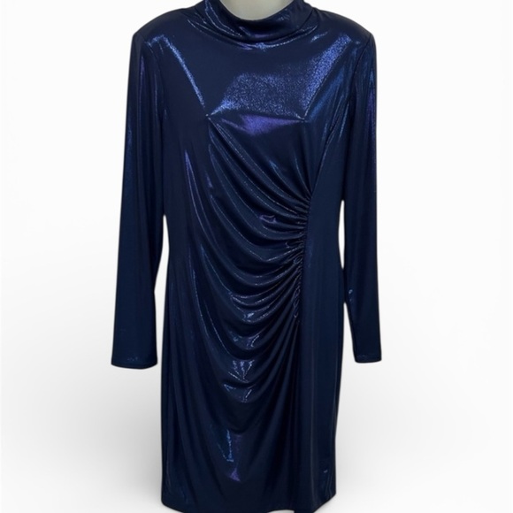 Vince Camuto Dresses & Skirts - Vince Camuto Midnight Blue Long Sleeve Dress Size 14